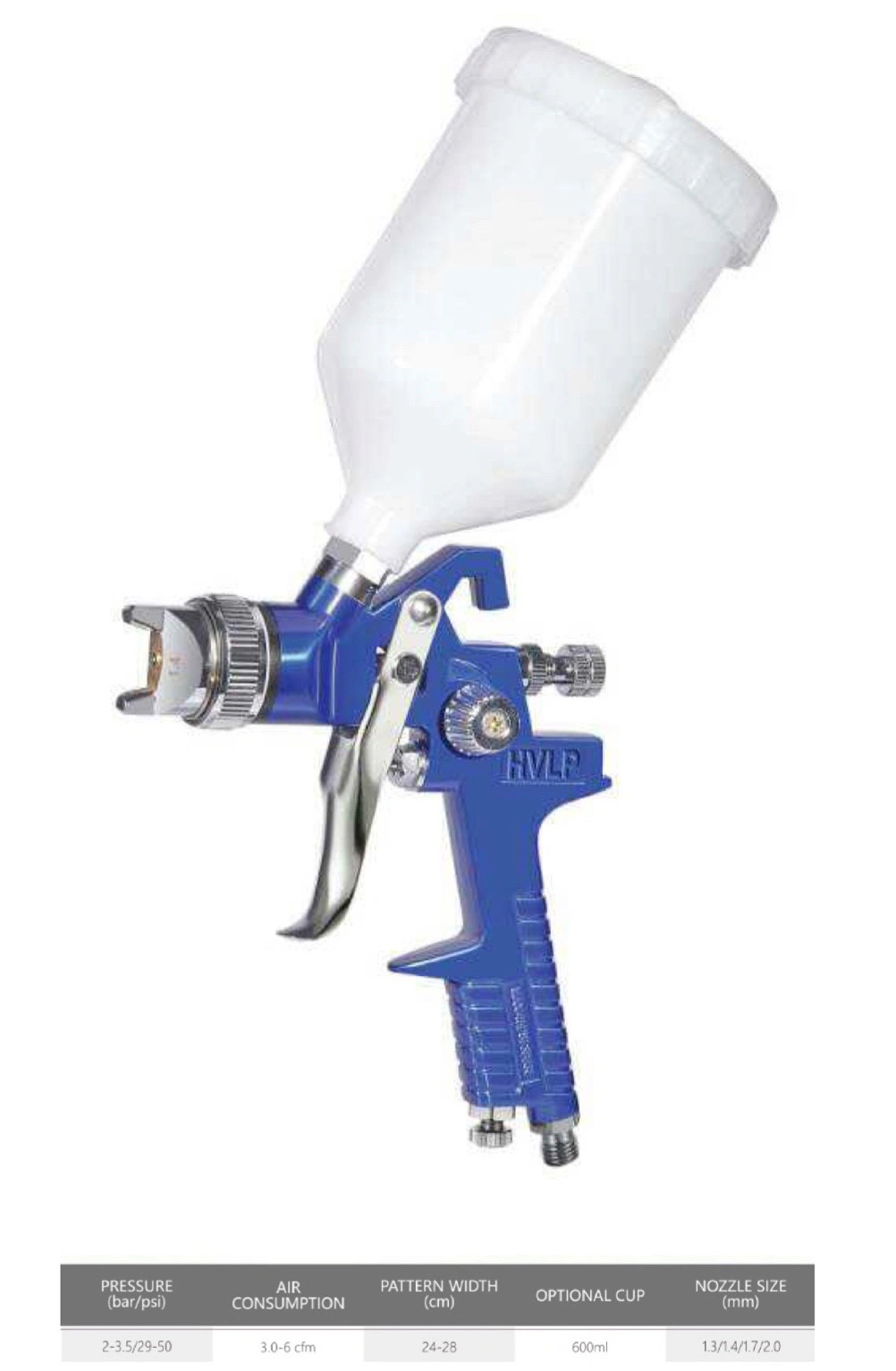 1.3/1.4/1.7/2.0mm Nozzle Air Spray Paint Gun HVLP Spray Gun H827