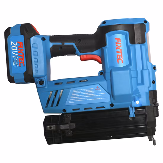 Fixtec 100 Nägel/Klammern pro Minute, 18 Gauge, 2 Zoll, 20 V, kabelloser Luftnagler, Heftgerät, Brad-Nagler